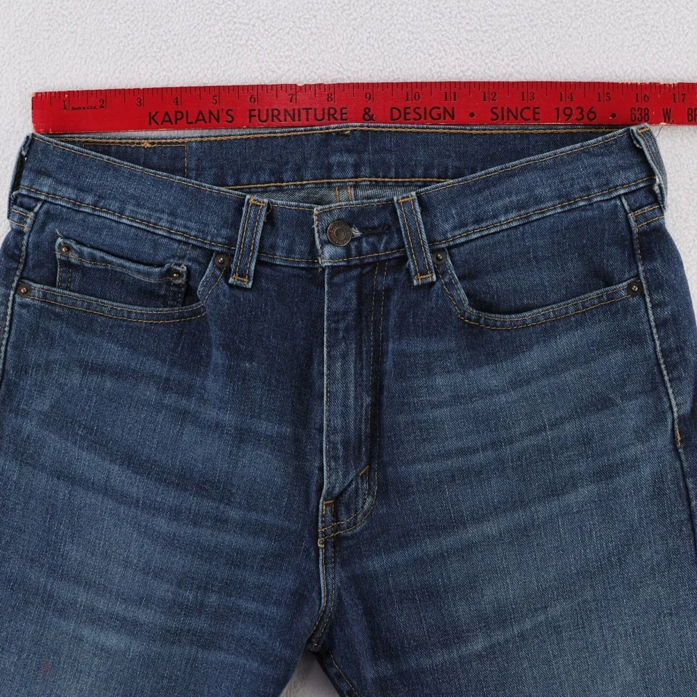 Levis 505 Regular‎ Fit Straight Leg Jeans Mens 32x30 Dark Wash Blue Denim Exc